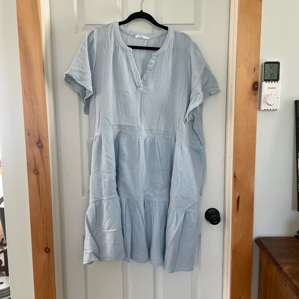Lucky Brand Light Blue Linen Dress
